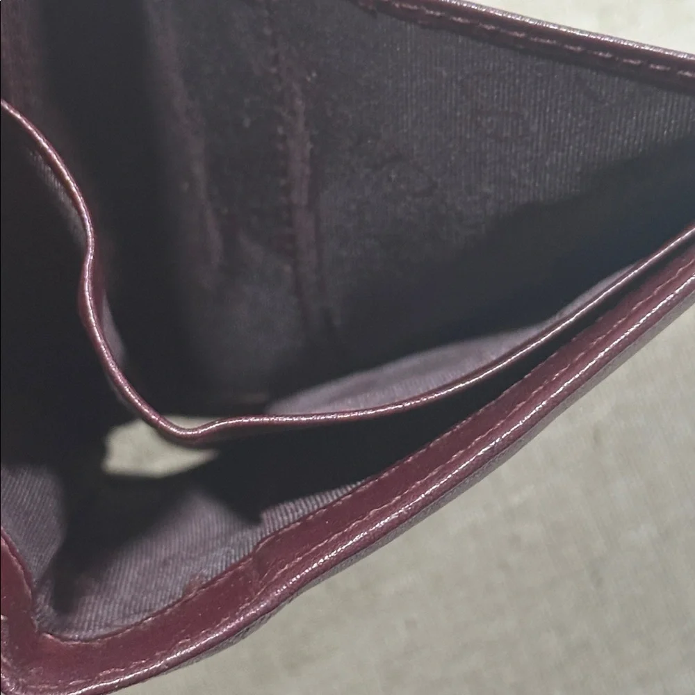 Dior TriFold Burgundy Leather Wallet‎
